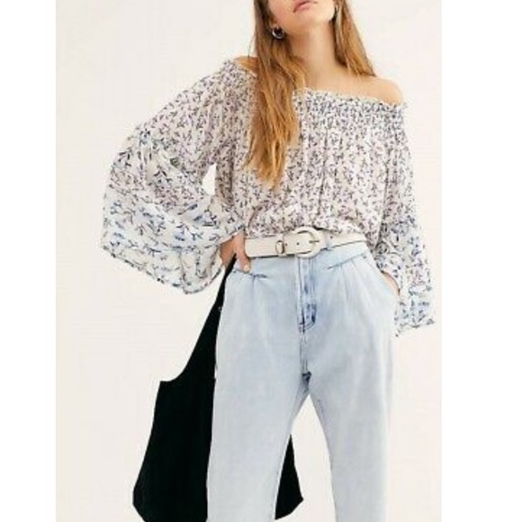 161. Free People Rose Valley Top in Ivory Combo - Picture 3 of 16